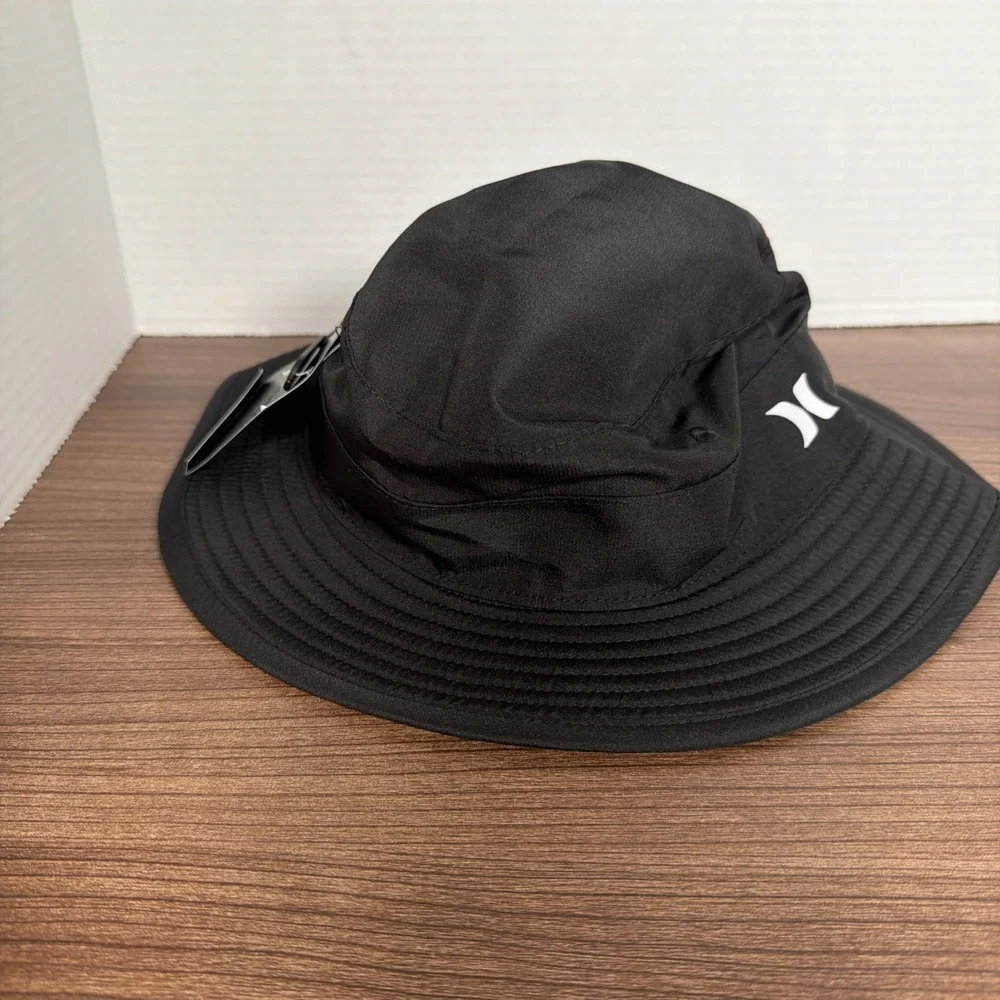 Hurley Back Country Boonie Hat Black One Size Adult Bucket Flat Brim Brand NEW